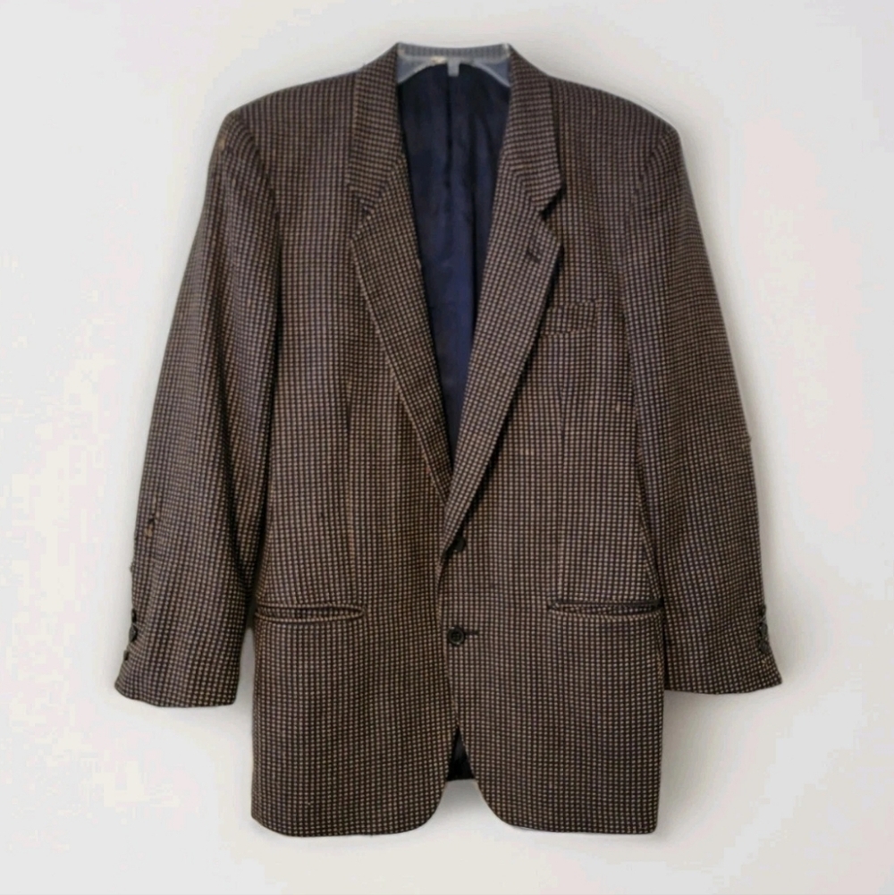 SOLD Vtg Giorgio Armani Jacket Saks Fifth WoolTweed  US38 IT48 MensWomensUnisex